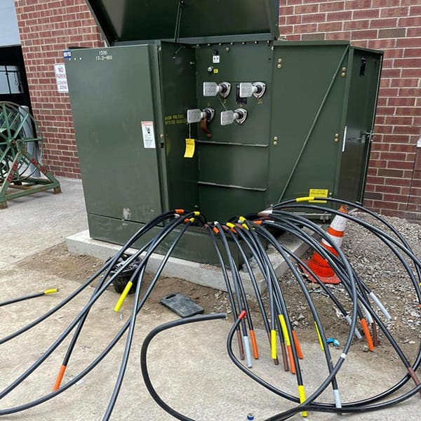 White Light Electric team working on a commercial electrical project.